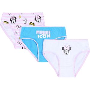 3x Minnie Mouse wit met blauw slipje