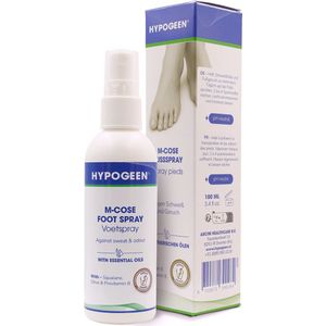 Hypogeen M-Cose Voetspray - Voetdeodorant tegen zweetvoeten - voettranspiratie spray - Helpt bij Kalknagels en Voetschimmel - 24 uur bescherming - 100ml