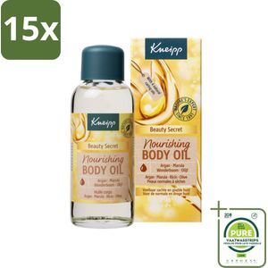 15 x Kneipp - Huidolie - Beauty Secret - Voor droge en gevoelige huid - 100 ml - Grootverpakking - Huidolie - Droge Huid - Gevoelige Huid - Voedende Olie - Argan Olie