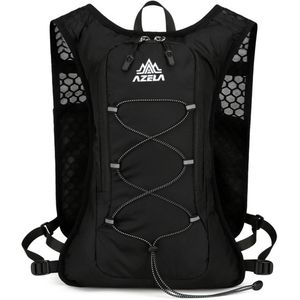 Unisex hardloopvest - Verstelbare rugzak (41*25 cm) - Ademend en reflecterend - Geschikt voor wandelen, trailrunnen, marathons en fietsen - Zwart