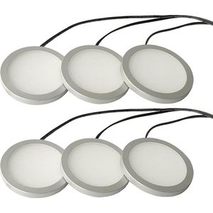 LETT® Opbouw LED Spotjes met Dimknop - Set van 6 Lampjes - Kastverlichting