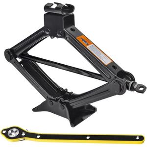 Professionele autokrik set - 1T schaarkrik max hefhoogte 340 mm - stabiel met ratel - 1000 kg draagvermogen - SUV vrachtwagen auto Autokrik