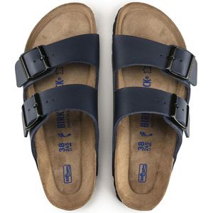 Birkenstock Arizona Slipper Blauw Narrow-fit met zacht voetbed