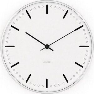 Arne Jacobsen City Hall Clock Wandklok Wit - Ø 16 cm - 43621
