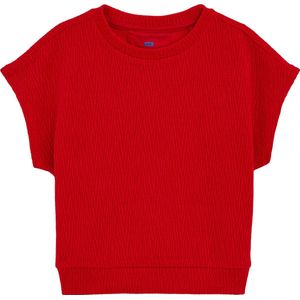 WE Fashion Meisjes sweat t-shirt met structuur