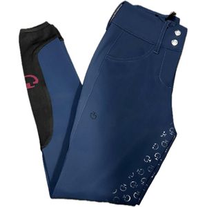 Cavalleria Toscana Dames American Full Grip Classic Hoge Taille Rijbroek XXS Ink Blue