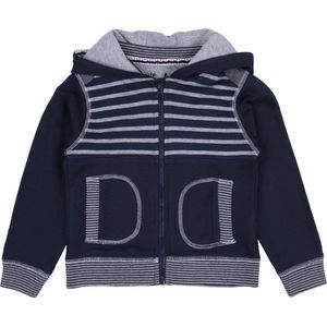 REBEL marineblauw en grijze zip-up hoodie