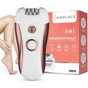 Shoplace 3 in 1 Epileerapparaat - Ontharingsapparaat - Draadloos - Met 3 Accessoires