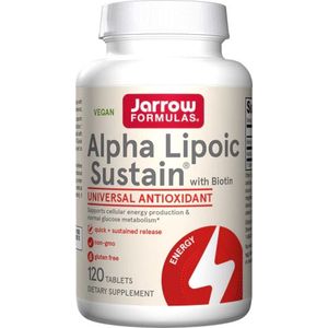 Alpha Lipoic Sustain 300mg 120 tabletten grootverpakking - alfaliponzuur en biotine in een time-released tablet | Jarrow Formulas