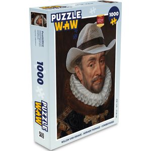 Puzzel Willem van Oranje - Adriaen Thomasz - Cowboyhoed - Legpuzzel - Puzzel 1000 stukjes volwassenen
