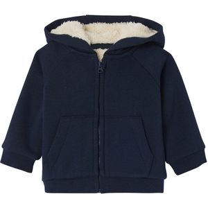 Vertbaudet - Baby Vestje - Fleece - Met Rits - Gevoerd Met Imitatiebont - Met Capuchon