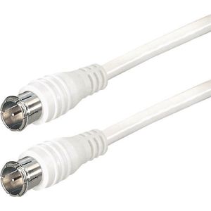 F-quick (m) - F-quick (m) coaxkabel / recht - wit - 15 meter