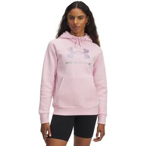 Under Armour - Rival Fleece Shimmer - Hoodie - Licht - Comfortabel - Glinsterend Logo