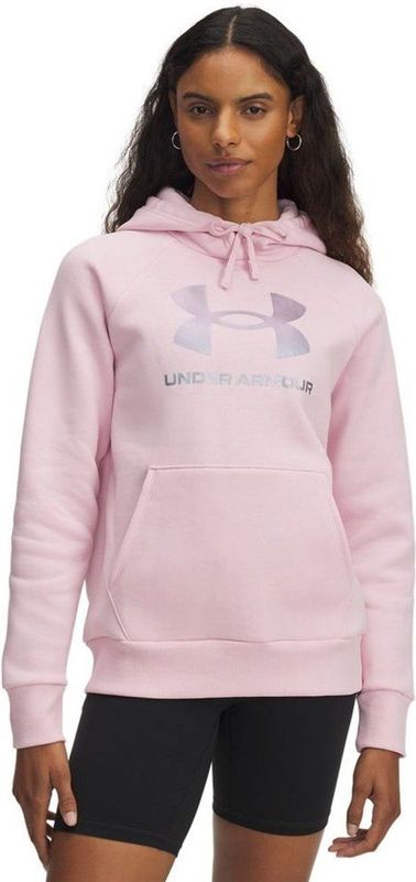 Under Armour - Rival Fleece Shimmer - Hoodie - Licht - Comfortabel - Glinsterend Logo