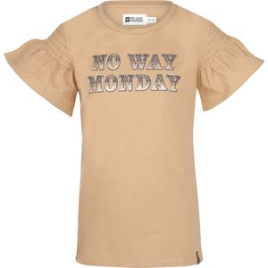 No Way Monday-Girls T-shirts ss- Camel - Maat 134