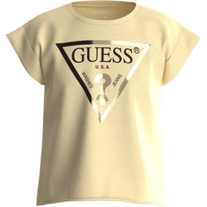 Guess Girls Logo Shirt Geel - Maat 164
