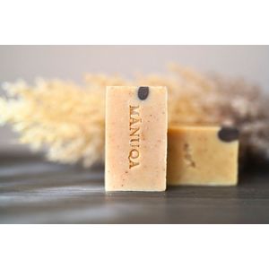 Kurkuma 100% natuurlijke zeep bar 60 gram 2 stuks - met effectieve ingrediënten die ondersteunen bij het bestrijden en verlichten van eczeem en jeuk - hydraterend, verzorgend en beschermend