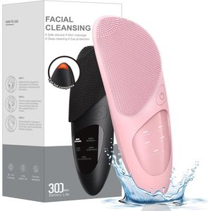 Waterdichte ultrasone gezichtsreinigingsborstel en massageapparaat voor dieptereiniging en anti-aging