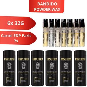 Bandido - 6x Hair Powder Wax - 01 Matte Finish Touch - 32 g & 7x Cartel Paris EDP 2ml