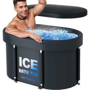 Draagbare IJsbadkuip – 105 cm – Vrijstaand & Opvouwbaar – Voor Koudetherapie & Spierherstel – Inclusief 6 Accessoires - Ice bad