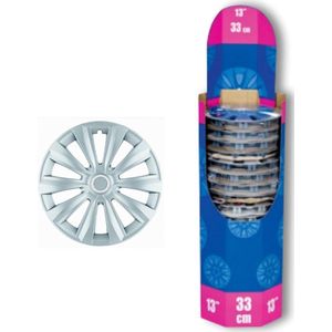 Tip-it - Wieldoppen 13 inch - 2 stuks - Kliksysteem - Zilvergrijs