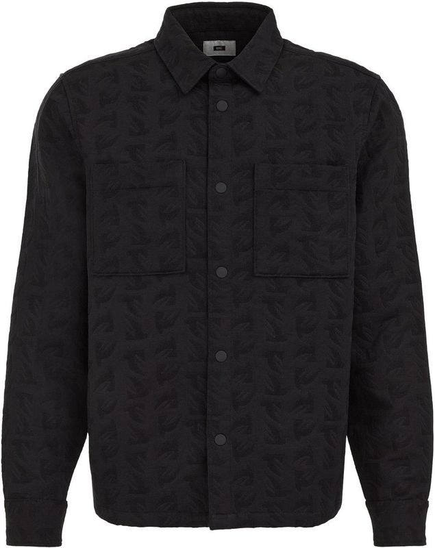 WE Fashion - Overshirt - Zwart - Boxy Fit - Lange Mouwen