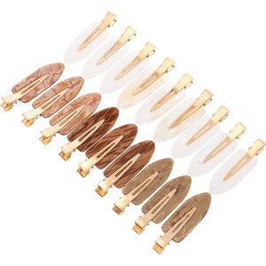18 stuks Haar Clips zonder vouw en dent - Plat, ideaal voor styling en make-up - Vrouwen Meisjes Accessoires in Gemengde Kleuren