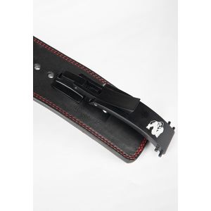 Gorilla Wear Halterriem - 4 Inch Premium Leather Lever Belt - Zwart - S/M