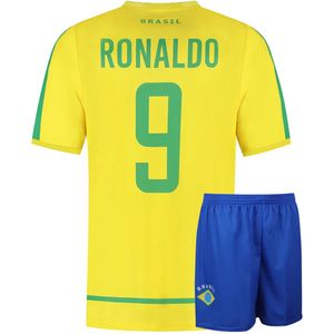 Brazilie - Voetbaltenue Thuis Ronaldo - Geel-Groen - Voetbaltenue Kinderen en Volwassenen
