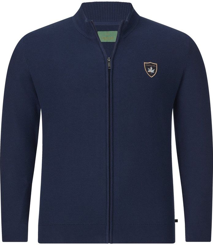 Charles Colby Gebreid vest 'Duke Thalaric'  donkerblauw