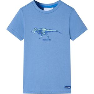 vidaXL - Kindershirt - 104 - middelblauw