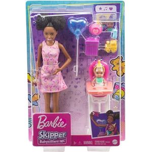 Barbie Skipper Babysitter Speelset - Verjaardag Donker haar
