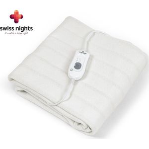Swiss Nights Elektrische Onderdeken - 140x160 - Tweepersoons - Wit