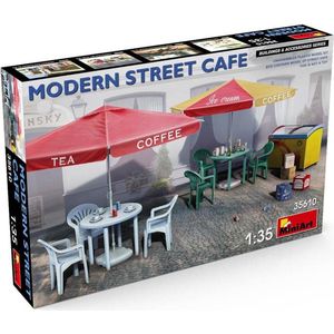 1:35 MiniArt 35610 Modern Street Cafe Plastic Modelbouwpakket
