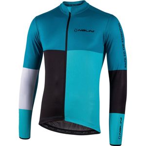 Nalini - Heren - Fietsshirt - Lange Mouwen - Wielrenshirt - Zwart - Blauw - NEW LS COFFEE JERSEY - XXXL