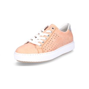 Rieker - Dames Veterschoen - Abrikoos - Uitneembare Binnenzool