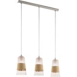 EGLO Burnham hangende plafondverlichting Flexibele montage Nikkel, Transparant, Wit E27 A,A+,A++,B,C,D,E