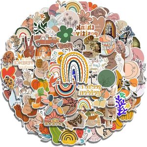 Stickers boho graffiti-stickers - 100 stuks bohemien motieven waterdicht - vintage scrapbooking voor waterfles laptop dagboek - Vsco esthetische stickers. .