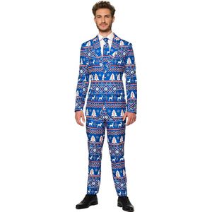 Suitmeister Verkleedpak Christmas Blue Nordic Heren Polyester Maat L