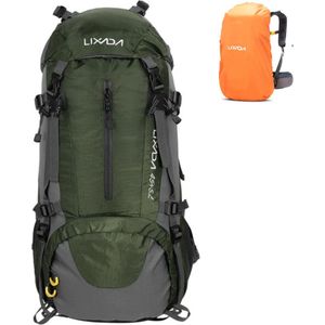 Avoir Avoir®-Backpack-Blauwe 50L Outdoor Rugzak - Waterbestendig en Duurzaam - Groen - Ruim hoofdcompartiment en talrijke zakken - Ademend rugpaneel - Verstelbare schouderband - Sterk ophangsysteem-Backpacks