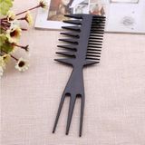 Heble - 3 Way Kam - Haarborstel - Zwart - Kunststof