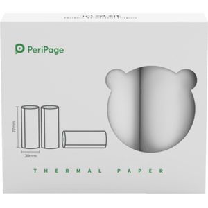 PeriPage A40 - Thermisch Papier - Wit - 77x30mm - 3rollen