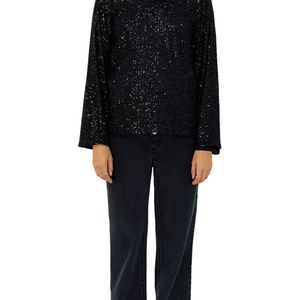 Vertbaudet - Blouse - Zwart - Pailletten - Voor Borstvoeding - Omkeerbaar