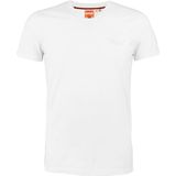 Superdry - Shirt - Navy/Wit - Slanke Pasvorm - Kwartmouw