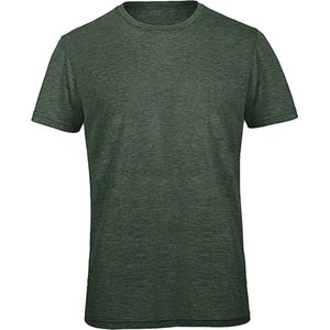 T-shirt met ronde hals 'Triblend men' B&C Collectie Heather Forest Green - M