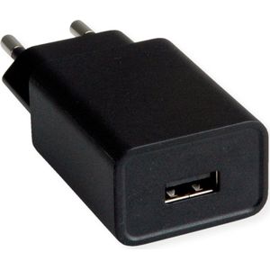VALUE USB-oplader met eurostekker, 1-poort (Type A), 12W