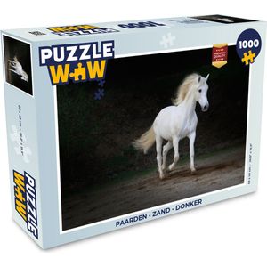 Puzzel Paarden - Zand - Donker - Legpuzzel - Puzzel 1000 stukjes volwassenen