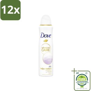 Dove – Deodorant Spray – Clean Touch – 150 ml - Voordeelverpakking - 12 stuks - Anti-transpirant - Deodorant spray