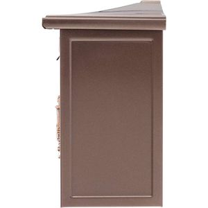 Klassieke brievenbus Sylt 1883 K - comfort-diepte A4-inworpformaat - verzinkt staal koper metallic Brievenbus