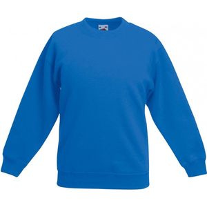 Fruit Of The Loom Kinder Unisex Premium 70/30 Sweatshirt (pak van 2) (Royaal Blauw)